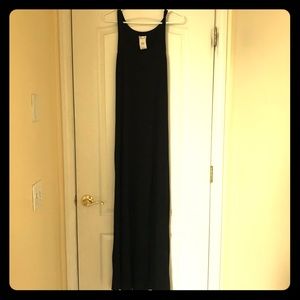 Black racer back maxi dress